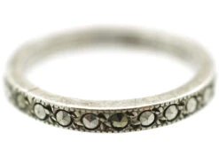 Art Deco Silver & Marcasite Eternity Ring -Antique Jewellery Company DSC08377 1