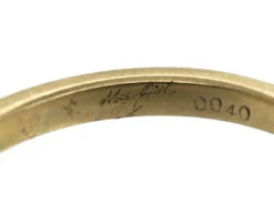 18ct White Gold French Cut Diamond Ring With Baguette Diamond Shoulders -Antique Jewellery Company DSC08377