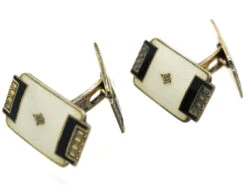 Norwegian Silver Gilt & Enamel Cufflinks By Aksel Holmsen 11 Norwegian Silver Gilt & Enamel Cufflinks By Aksel Holmsen -Antique Jewellery Company DSC08387