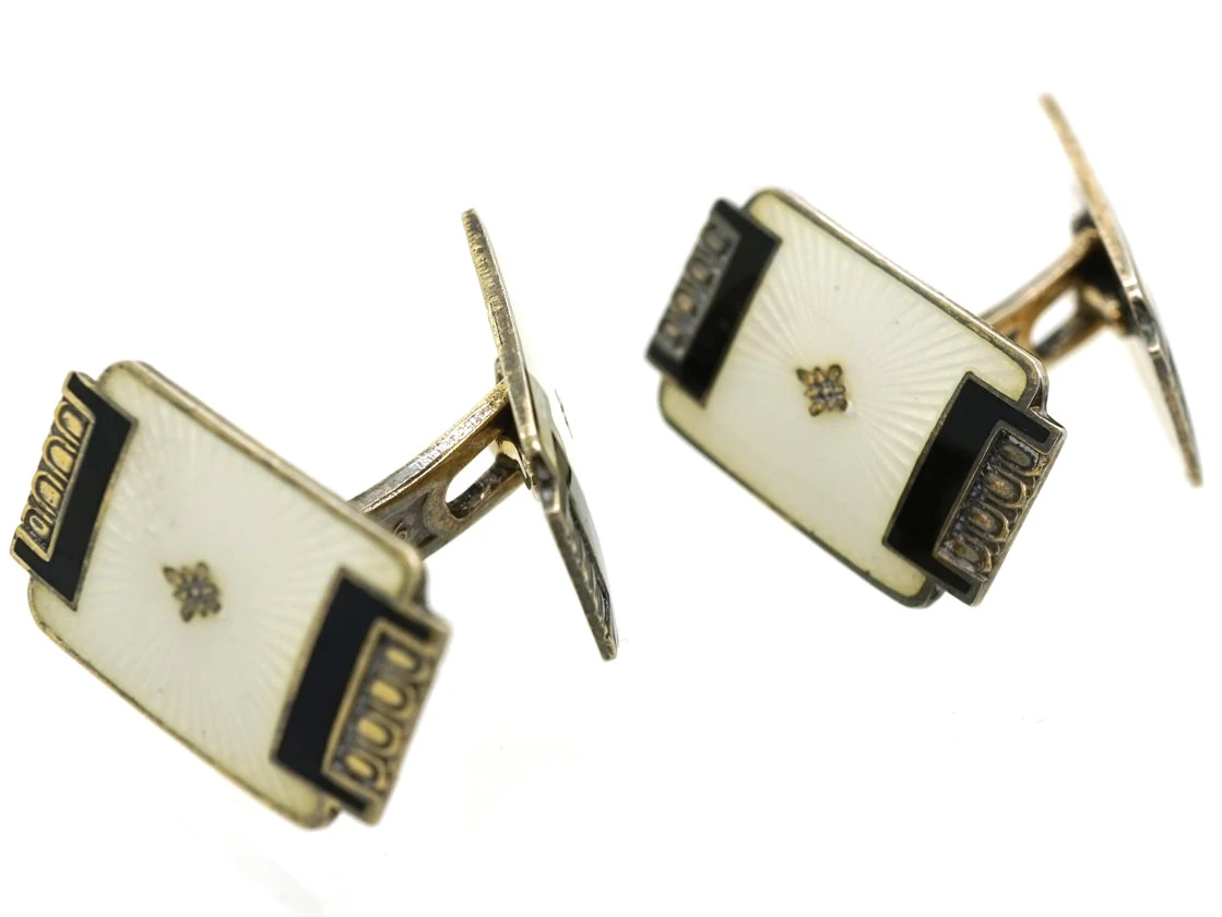 Norwegian Silver Gilt & Enamel Cufflinks By Aksel Holmsen 5 Norwegian Silver Gilt & Enamel Cufflinks By Aksel Holmsen - Image 3