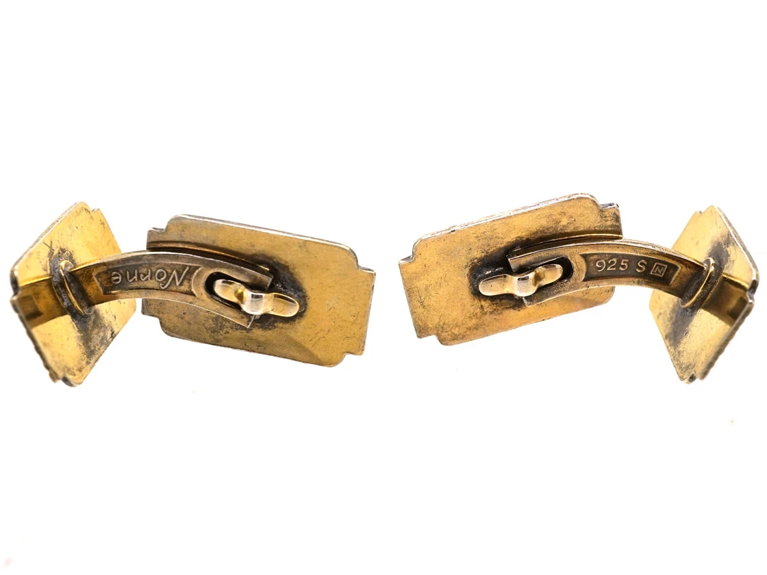 Norwegian Silver Gilt & Enamel Cufflinks By Aksel Holmsen 9 Norwegian Silver Gilt & Enamel Cufflinks By Aksel Holmsen - Image 7