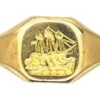 Edwardian 18ct Gold Signet Ring With Intaglio Of A Sailing Ship By Cropp & Farr -Antique Jewellery Company DSC08391 scaled 1