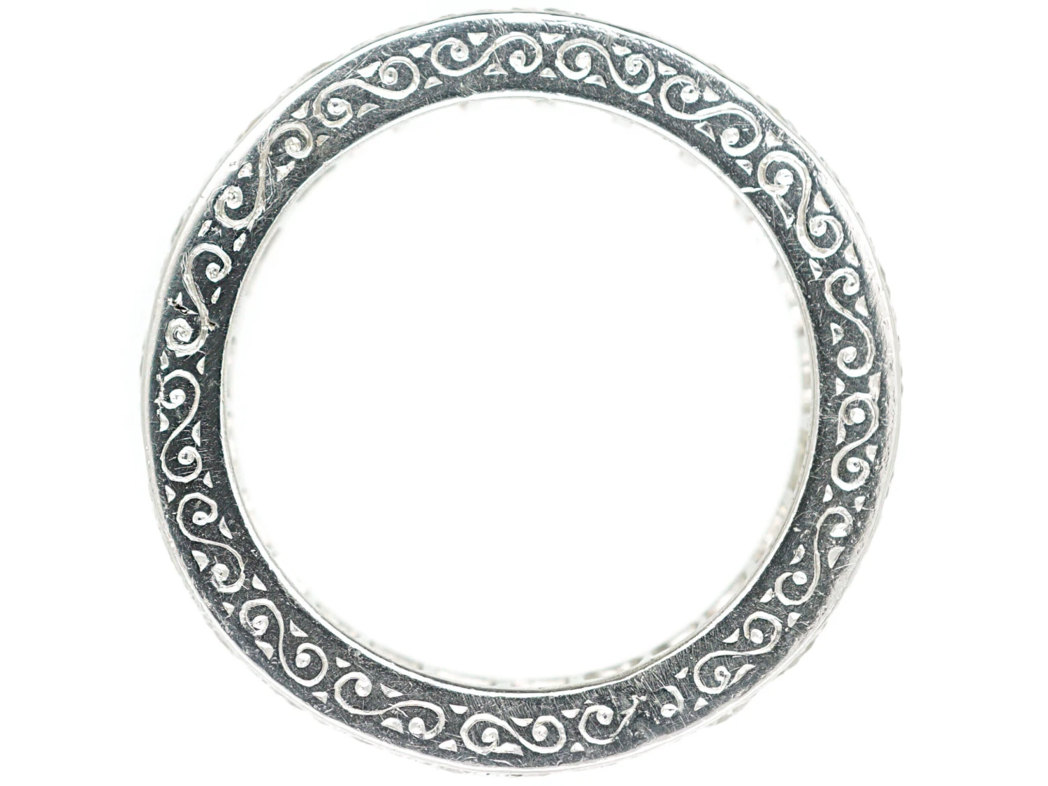 Art Deco French Platinum & Diamond Eternity Ring 4 Art Deco French Platinum & Diamond Eternity Ring - Image 2