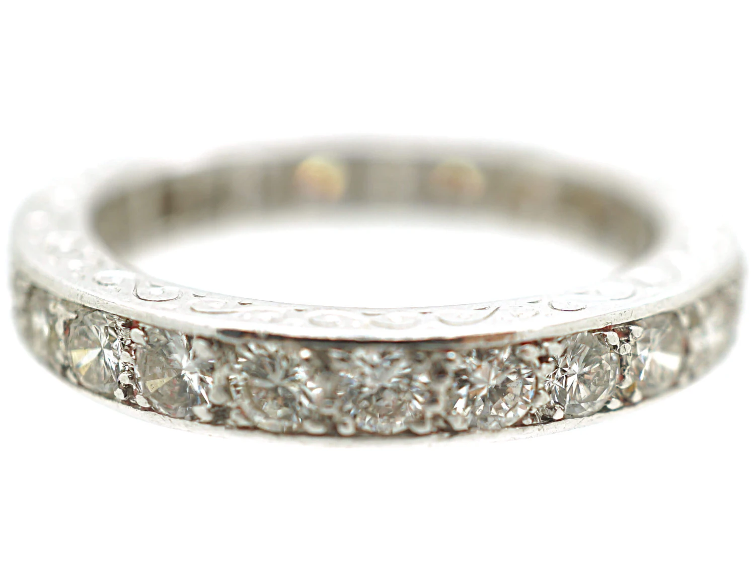 Art Deco French Platinum & Diamond Eternity Ring 6 Art Deco French Platinum & Diamond Eternity Ring - Image 4