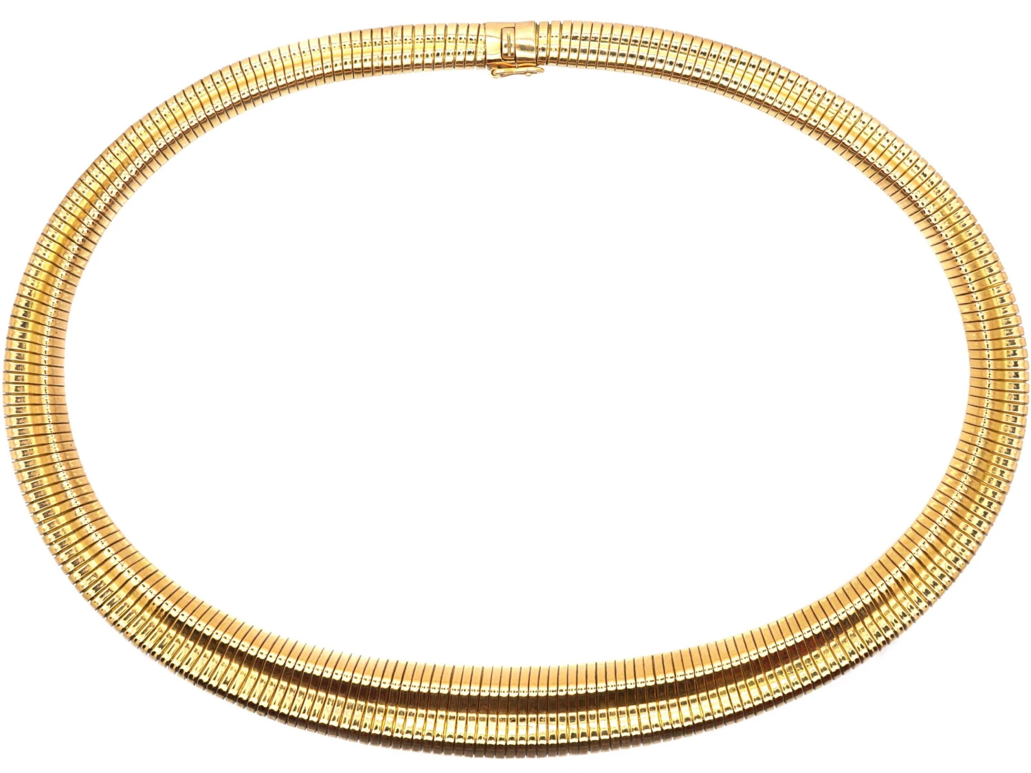 Retro 18ct Gold Tubo Gas 18ct Gold Collar 3 Retro 18ct Gold Tubo Gas 18ct Gold Collar