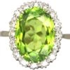 Mid 20th Century 18ct White Gold & Platinum Ring Set Withlarge Peridot & Diamonds 2 Mid 20th Century 18ct White Gold & Platinum Ring Set Withlarge Peridot & Diamonds -Antique Jewellery Company DSC08491 scaled 1