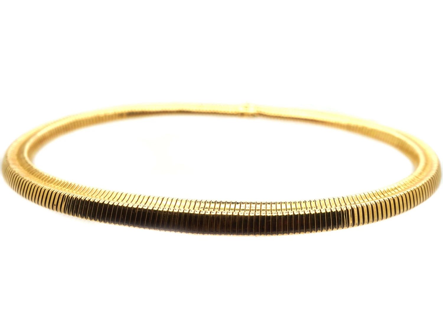 Retro 18ct Gold Tubo Gas 18ct Gold Collar 4 Retro 18ct Gold Tubo Gas 18ct Gold Collar - Image 2
