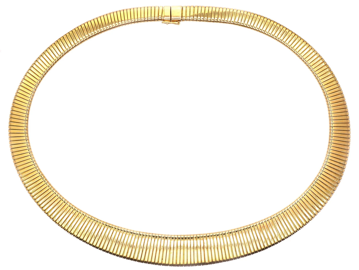 Retro 18ct Gold Tubo Gas 18ct Gold Collar 5 Retro 18ct Gold Tubo Gas 18ct Gold Collar - Image 3