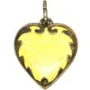 Norwegian Silver & Pale Yellow Enamel Double Sided Heart Pendant -Antique Jewellery Company DSC08548 scaled 1