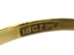 Edwardian 18ct Gold & Platinum Crossover Diamond Cluster Ring -Antique Jewellery Company DSC08563 1