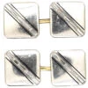 Art Deco Platinum & 18ct Gold Cufflinks With Baguette Diamonds & Black Enamel Detail -Antique Jewellery Company DSC08591 copy