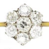 Edwardian 18ct Gold, Old Mine Cut Diamond Daisy Cluster Ring 1 Edwardian 18ct Gold, Old Mine Cut Diamond Daisy Cluster Ring -Antique Jewellery Company DSC08607 2