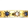 Retro 18ct Gold Ring Set With Alternate Sapphires & Diamonds -Antique Jewellery Company DSC08612 1