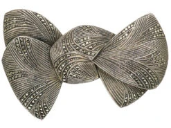 Art Deco Silver & Marcasite Bow Brooch By Theodor Fahrner