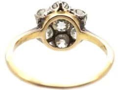 Edwardian 18ct Gold, Old Mine Cut Diamond Daisy Cluster Ring 10 Edwardian 18ct Gold, Old Mine Cut Diamond Daisy Cluster Ring -Antique Jewellery Company DSC08622