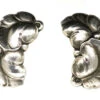 Georg Jensen Silver Double Leaf Earrings -Antique Jewellery Company DSC08632