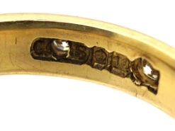 Retro 18ct Gold Ring Set With Alternate Sapphires & Diamonds -Antique Jewellery Company DSC08634