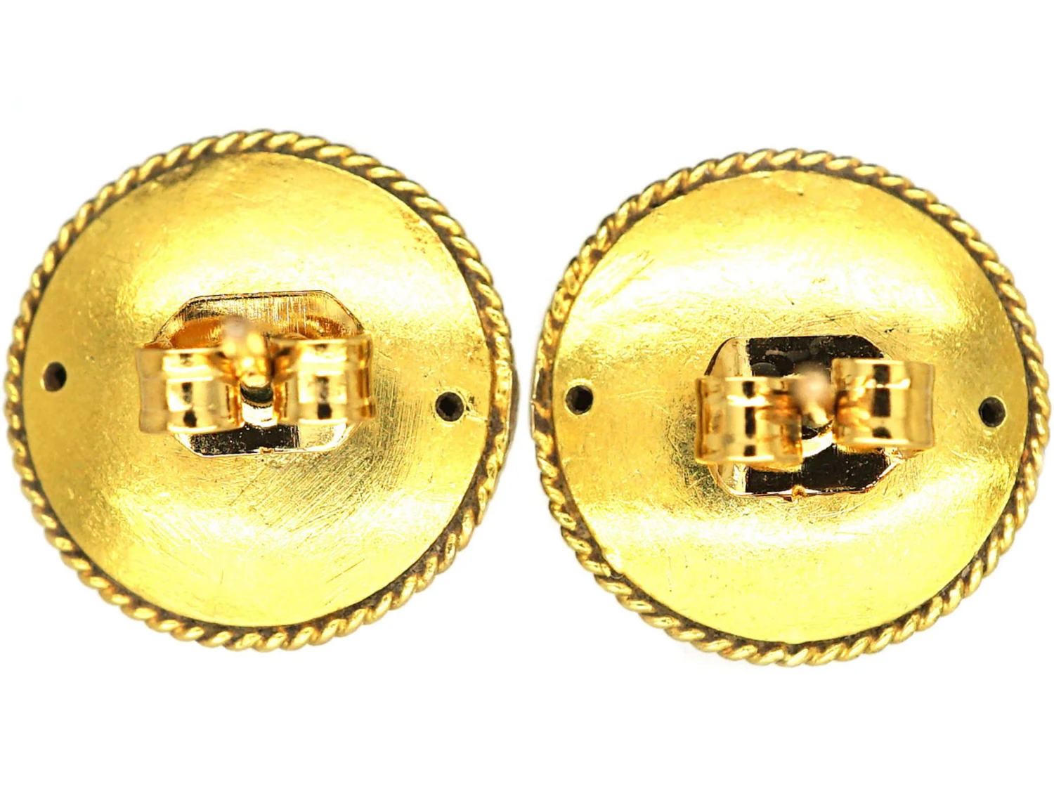 Victorian 15ct Gold Earrings Set With Coral 4 Victorian 15ct Gold Earrings Set With Coral - Image 2