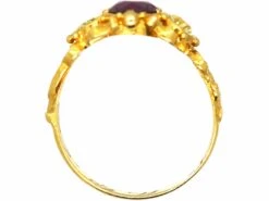 Regency 18ct Gold, Chrysolite & Almandine Garnet Ring 12 Regency 18ct Gold, Chrysolite & Almandine Garnet Ring -Antique Jewellery Company DSC08660 scaled 1