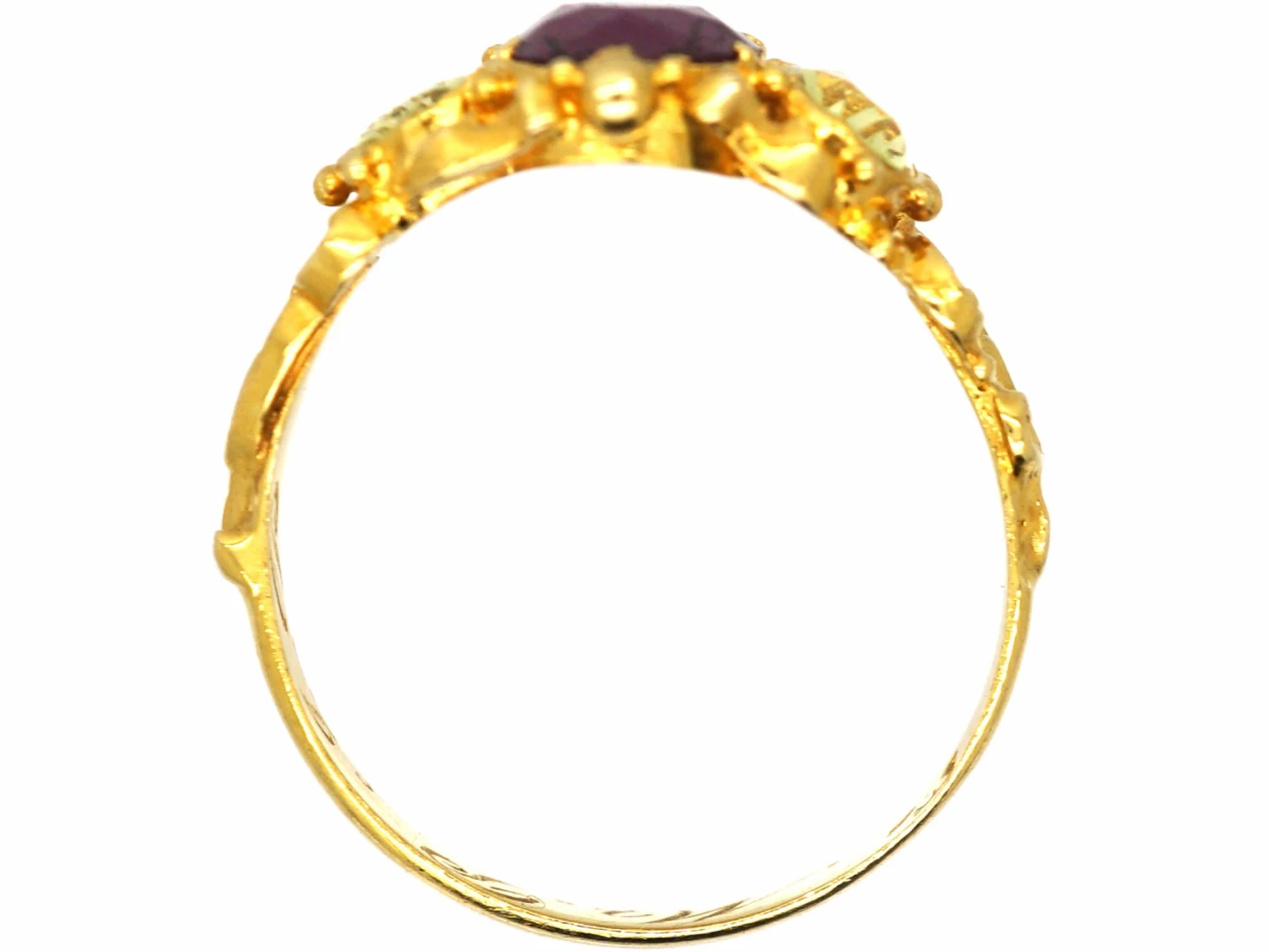 Regency 18ct Gold, Chrysolite & Almandine Garnet Ring 5 Regency 18ct Gold, Chrysolite & Almandine Garnet Ring - Image 3