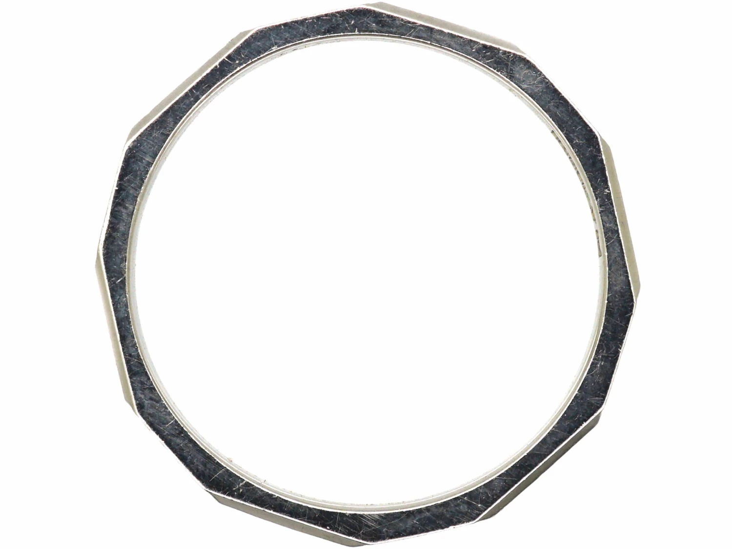 Art Deco Platinum Wedding Ring With Engraved Orange Blossom Detail 5 Art Deco Platinum Wedding Ring With Engraved Orange Blossom Detail - Image 3