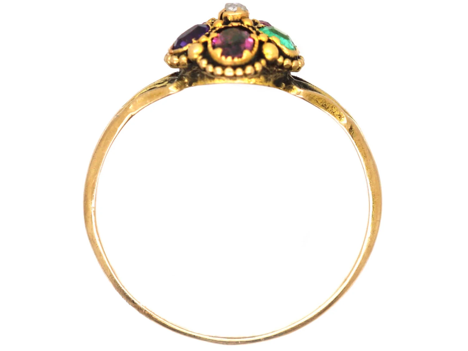 Regency 15ct Gold Regard Cluster Ring 4 Regency 15ct Gold Regard Cluster Ring - Image 2