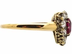 Edwardian 18ct Gold, Ruby & Diamond Pear Shaped Ring 12 Edwardian 18ct Gold, Ruby & Diamond Pear Shaped Ring -Antique Jewellery Company DSC08731 scaled 1