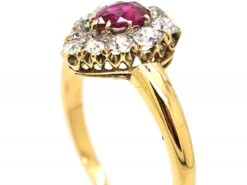 Edwardian 18ct Gold, Ruby & Diamond Pear Shaped Ring 9 Edwardian 18ct Gold, Ruby & Diamond Pear Shaped Ring -Antique Jewellery Company DSC08741 scaled 1