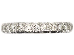 French Early 20th Century 18ct White Gold Eternity Ring Set With Diamonds