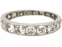 Early 20th Century Platinum, Graduated Diamond Eternity Ring 13 Early 20th Century Platinum, Graduated Diamond Eternity Ring -Antique Jewellery Company DSC08785 scaled 1
