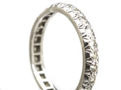 French Early 20th Century 18ct White Gold Eternity Ring Set With Diamonds 7 French Early 20th Century 18ct White Gold Eternity Ring Set With Diamonds -Antique Jewellery Company DSC08791 copy