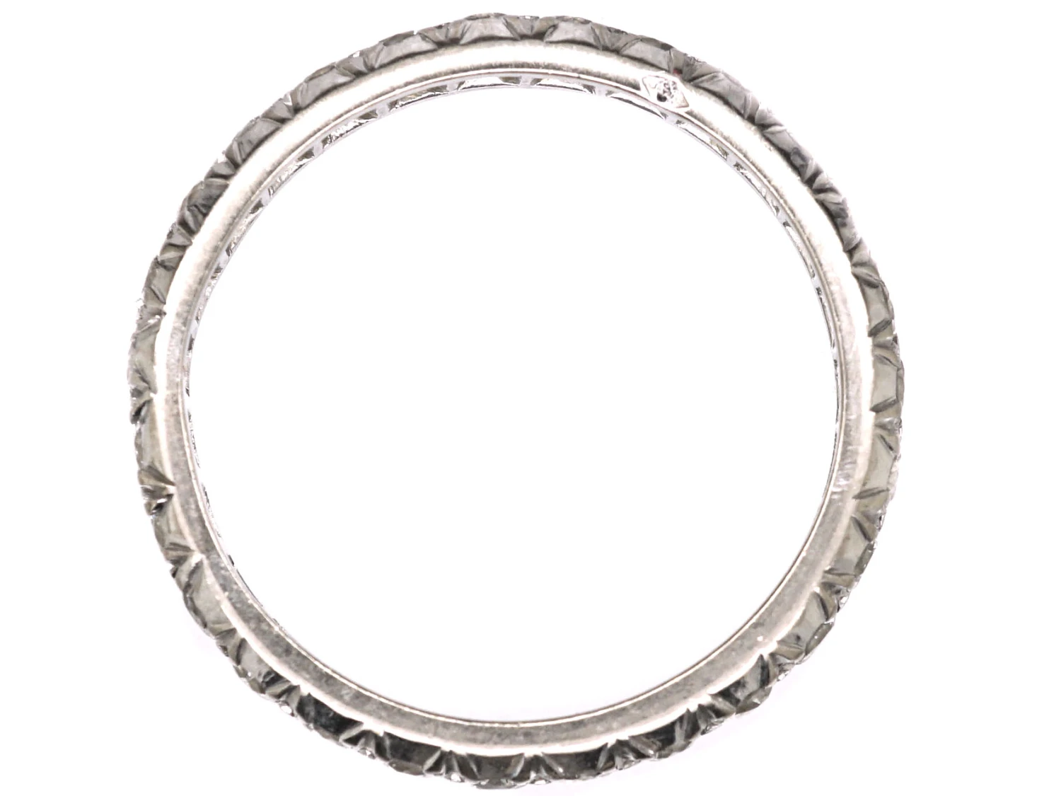 French Early 20th Century 18ct White Gold Eternity Ring Set With Diamonds 5 French Early 20th Century 18ct White Gold Eternity Ring Set With Diamonds - Image 3