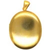 Victorian Large Silver Gilt Oval Locket