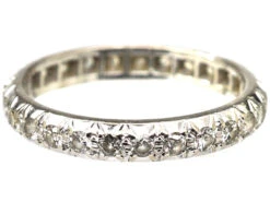 French Early 20th Century 18ct White Gold Eternity Ring Set With Diamonds 9 French Early 20th Century 18ct White Gold Eternity Ring Set With Diamonds -Antique Jewellery Company DSC08807 copy