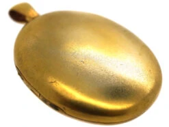 Victorian Large Silver Gilt Oval Locket 10 Victorian Large Silver Gilt Oval Locket -Antique Jewellery Company DSC08814