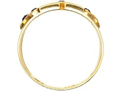 Edwardian 18ct Gold Kiss Ring Set With A Diamond & Sapphires 11 Edwardian 18ct Gold Kiss Ring Set With A Diamond & Sapphires -Antique Jewellery Company DSC08852 scaled 1