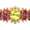 Regency 15ct Gold, Chrysolite & Ruby Ring -Antique Jewellery Company DSC08865 scaled 1