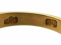 Edwardian 18ct Gold Kiss Ring Set With A Diamond & Sapphires 14 Edwardian 18ct Gold Kiss Ring Set With A Diamond & Sapphires -Antique Jewellery Company DSC08866 scaled 1