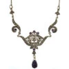 Silver, Marcasite & Amethyst Necklace