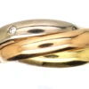 Three Colour 18ct Gold Trinity Ring By Cartier Set With Five Diamonds 2 Three Colour 18ct Gold Trinity Ring By Cartier Set With Five Diamonds -Antique Jewellery Company DSC08877 copy