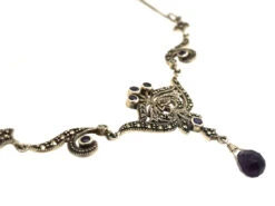 Silver, Marcasite & Amethyst Necklace 9 Silver, Marcasite & Amethyst Necklace -Antique Jewellery Company DSC08889