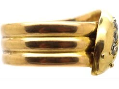 Early 20th Century 18ct Gold & Diamond Snake Ring -Antique Jewellery Company DSC08911 1 scaled 1