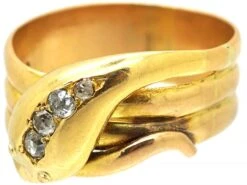 Early 20th Century 18ct Gold & Diamond Snake Ring -Antique Jewellery Company DSC08915 1 scaled 1