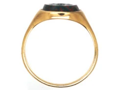 Victorian 15ct Gold Ring Set With A Bloodstone With Fleur De Lis Intaglio -Antique Jewellery Company DSC08921 copy