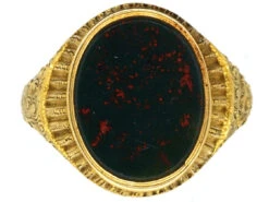 Victorian 18ct Gold & Bloodstone Signet Ring