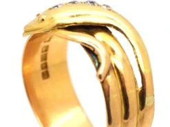 Early 20th Century 18ct Gold & Diamond Snake Ring -Antique Jewellery Company DSC08923 1 scaled 1