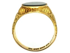 Victorian 18ct Gold & Bloodstone Signet Ring 14 Victorian 18ct Gold & Bloodstone Signet Ring -Antique Jewellery Company DSC08924