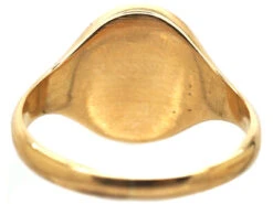 Victorian 15ct Gold Ring Set With A Bloodstone With Fleur De Lis Intaglio -Antique Jewellery Company DSC08925 copy