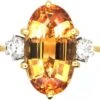 18ct Gold Ring Set With A Topaz With Diamond Set Shoulders 2 18ct Gold Ring Set With A Topaz With Diamond Set Shoulders -Antique Jewellery Company DSC08962 scaled 1