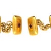 Edwardian 18ct Ruby & Diamond Rectangular Cufflinks -Antique Jewellery Company DSC08977